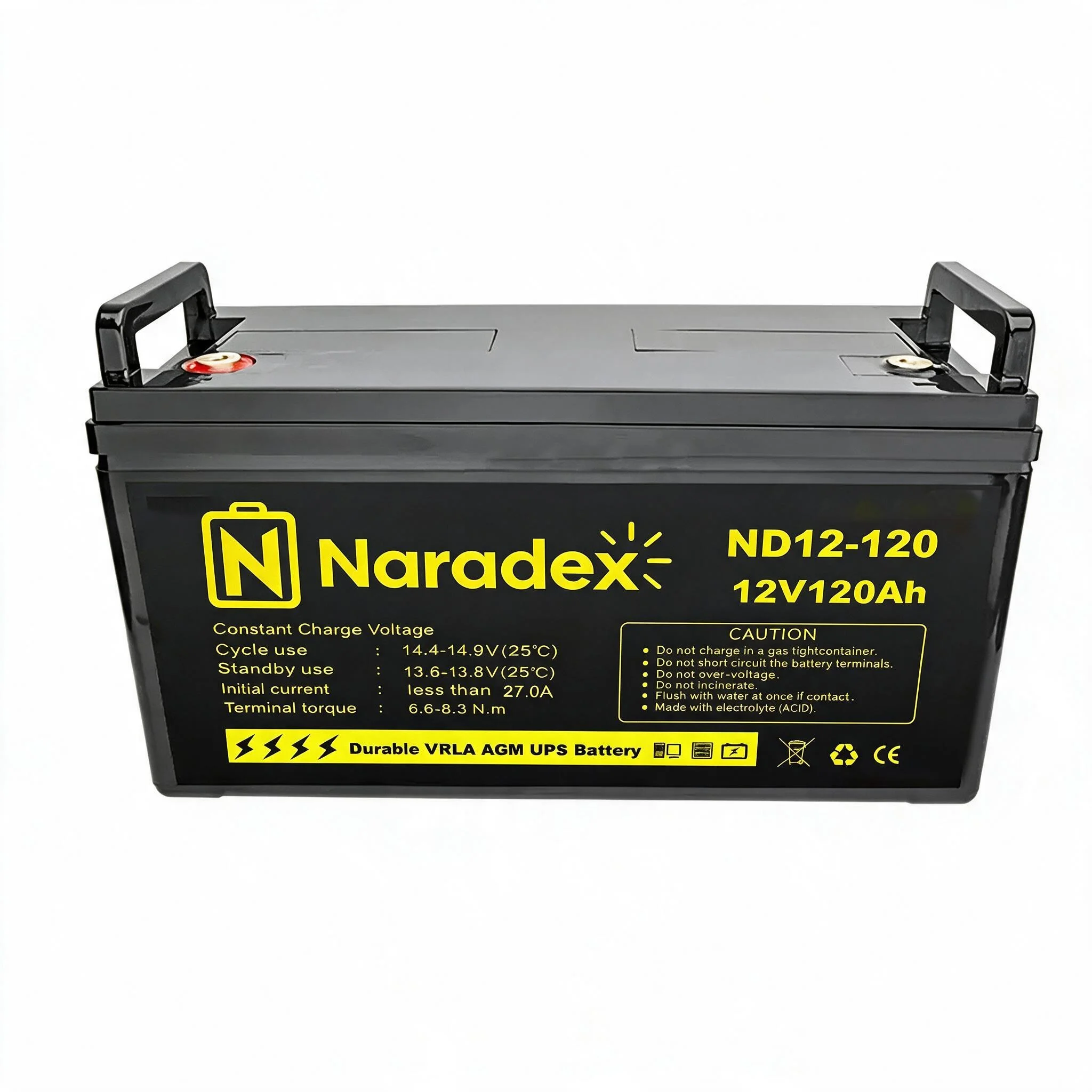 NDD12-120 | 12V 120Ah Deep Cycle AGM view 2