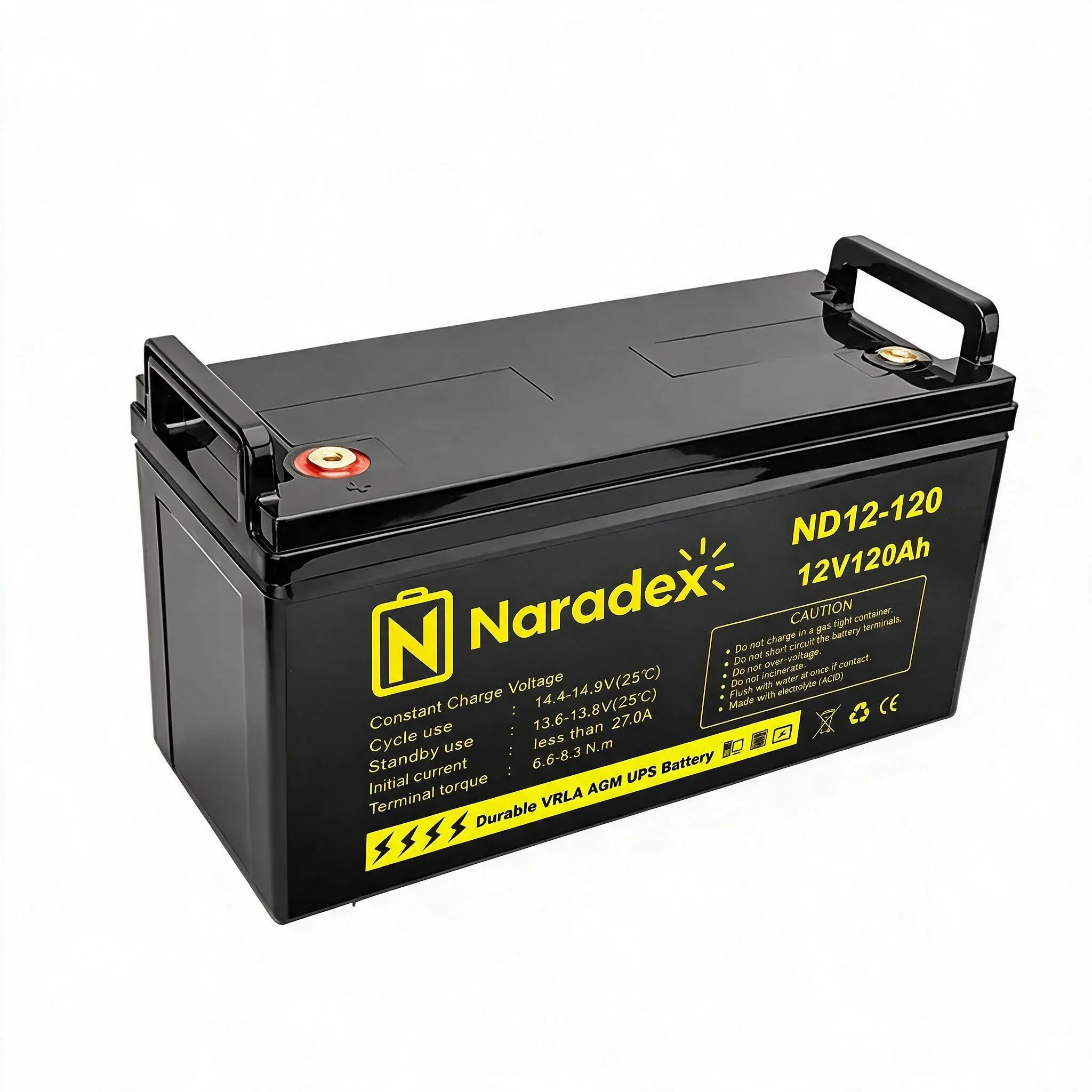 NDD12-120 | 12V 120Ah Deep Cycle AGM view 3