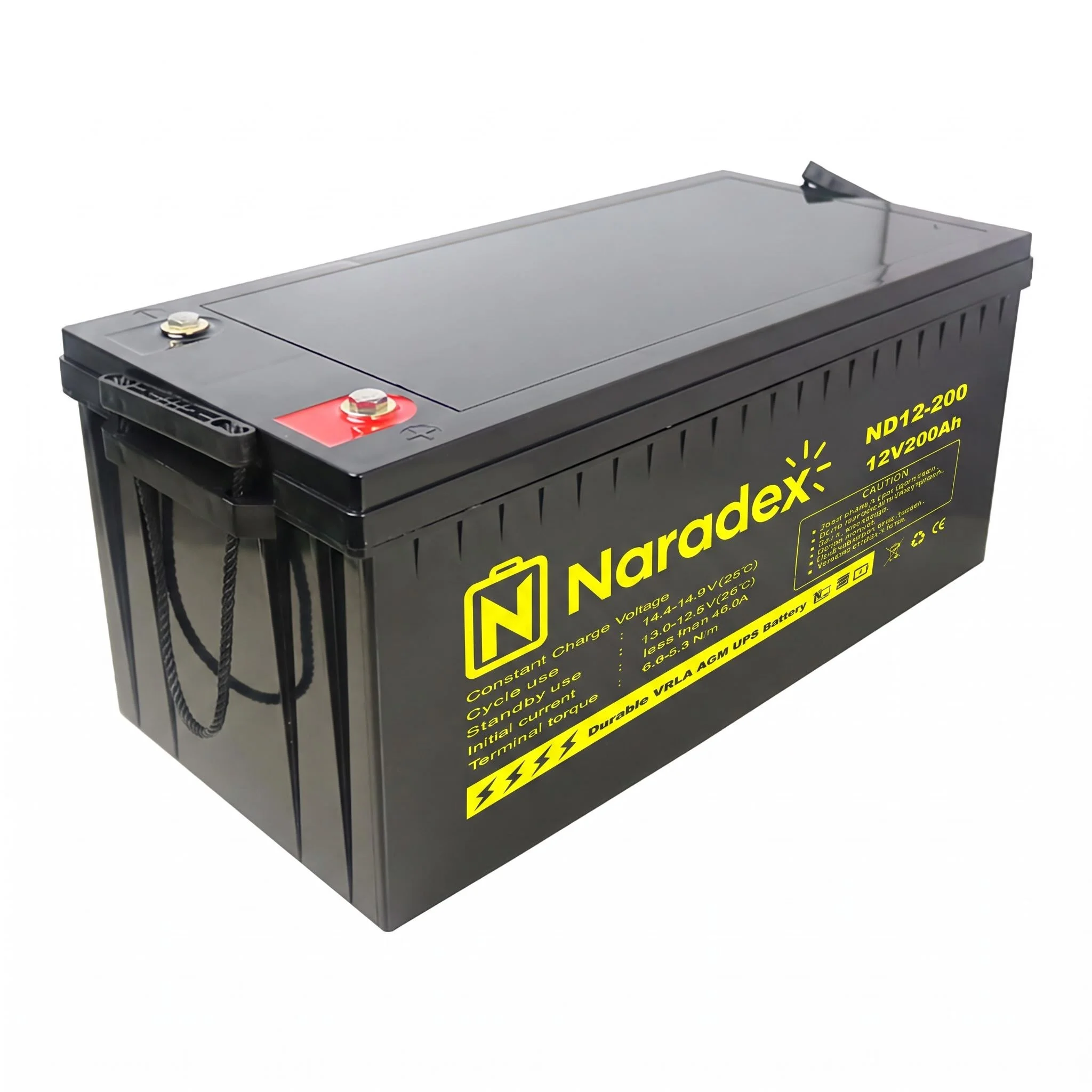 NDD12-200 | 12V 200Ah Deep Cycle AGM view 2