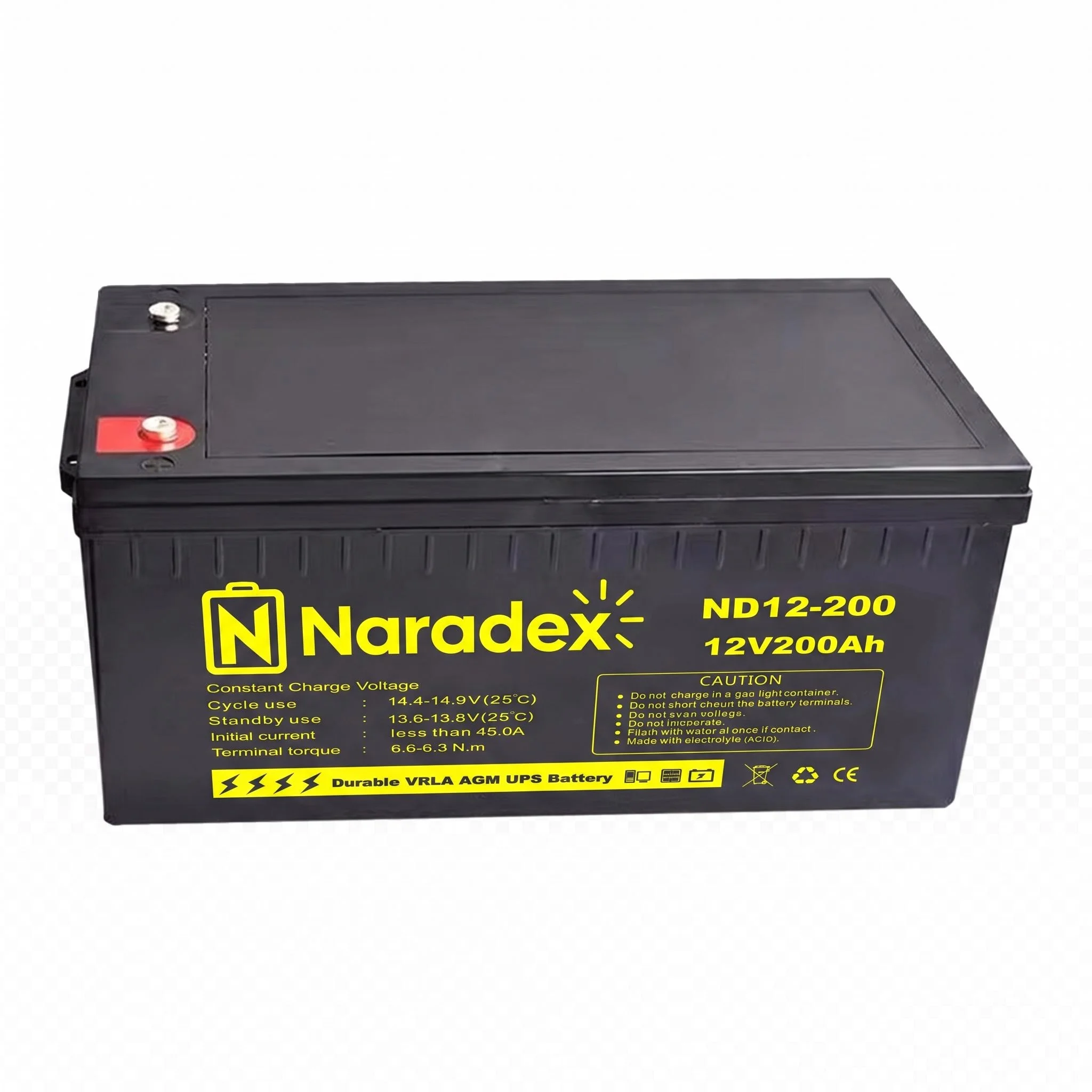 NDD12-200 | 12V 200Ah Deep Cycle AGM view 3