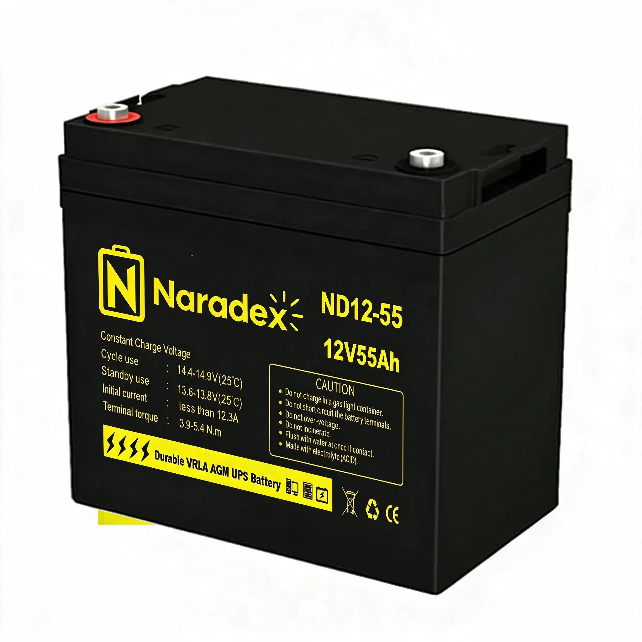 NDD12-55 | 12V 55Ah Deep Cycle AGM view 3